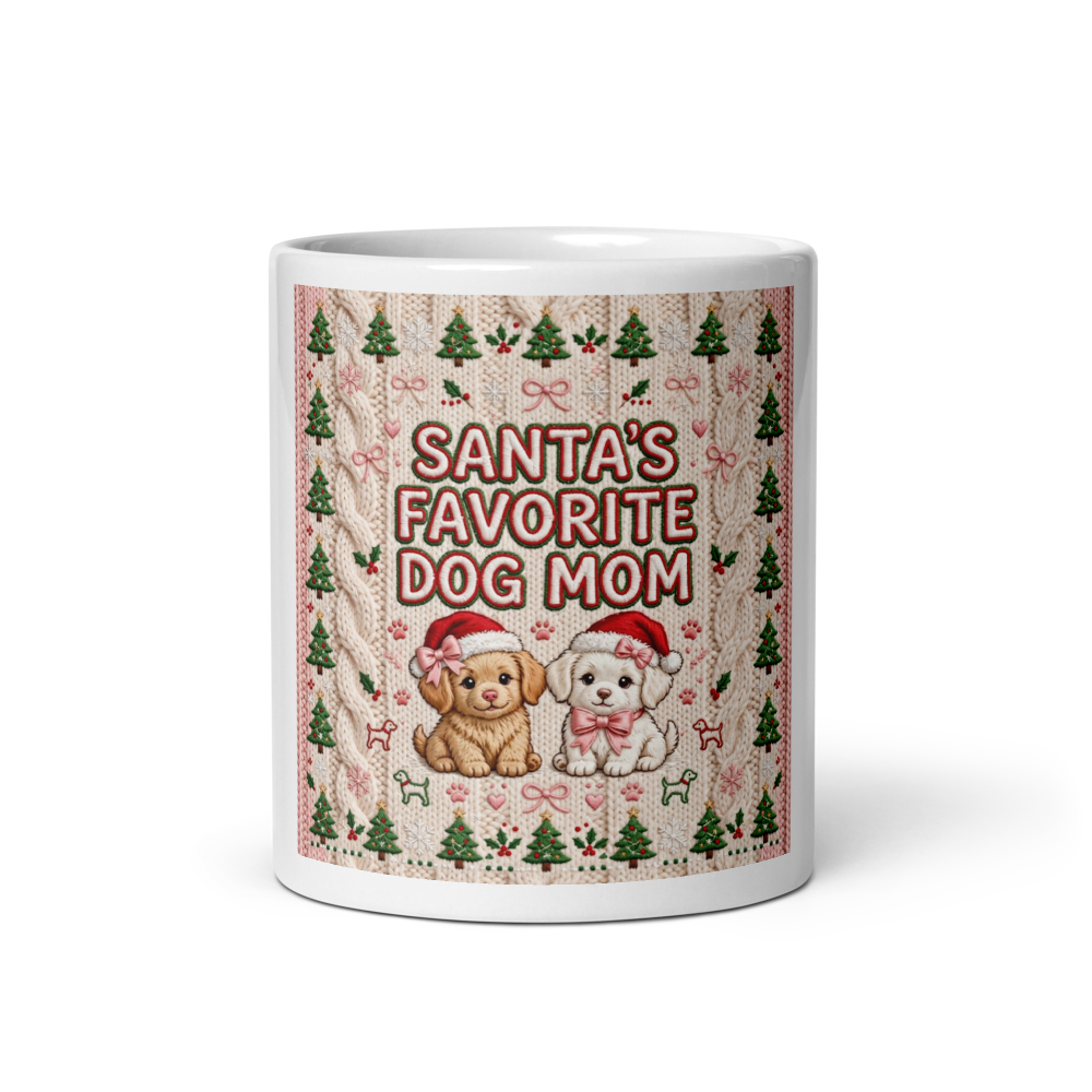 Santas Favorite Dog Mom Mug-Christmas Dog Mom mug