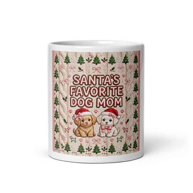 Santas Favorite Dog Mom Mug-Christmas Dog Mom mug