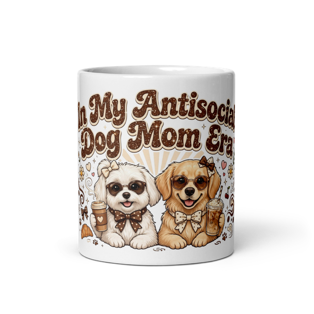 Antisocial Dog Mom Era Mug Coffee Dog Mom Sunglass