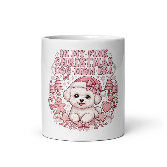 In My Pink Christmas Dog Mom Era Mugs