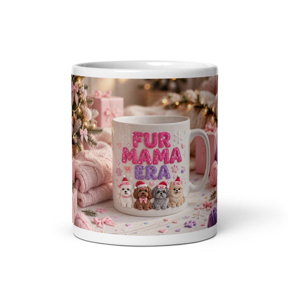 Fur Mama Era Mug -Christmas Dog Mom Gift 