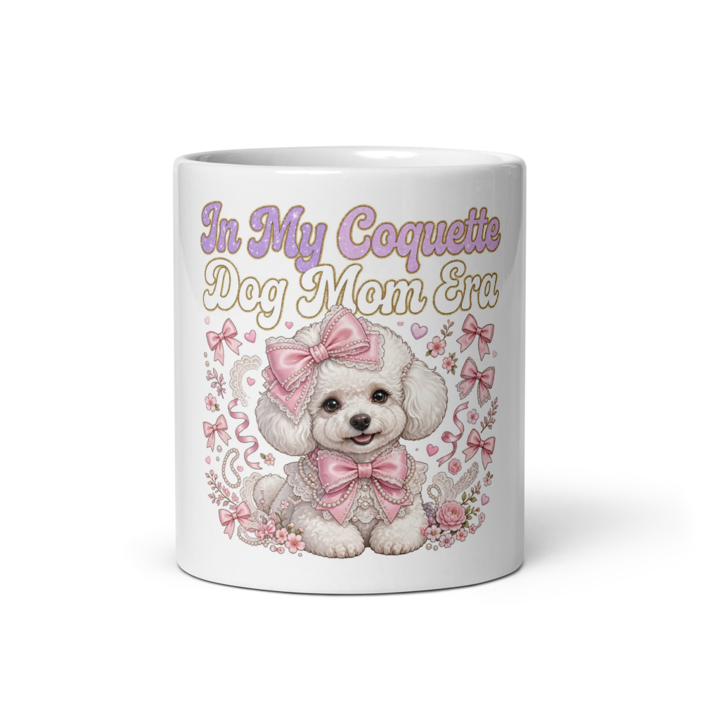 Coquette Dog Mom Era Mug Pink Bow Dog Mom Mugs 