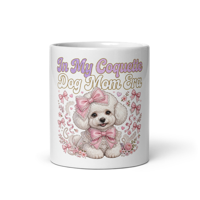 Coquette Dog Mom Era Mug Pink Bow Dog Mom Mugs