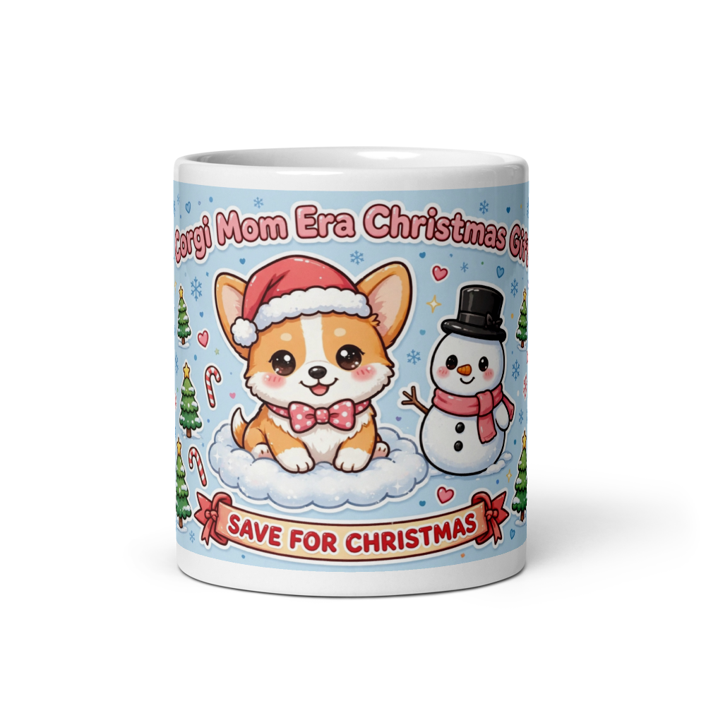 Corgi Mom Era Christmas Gift Mug - Pink Corgi Mug