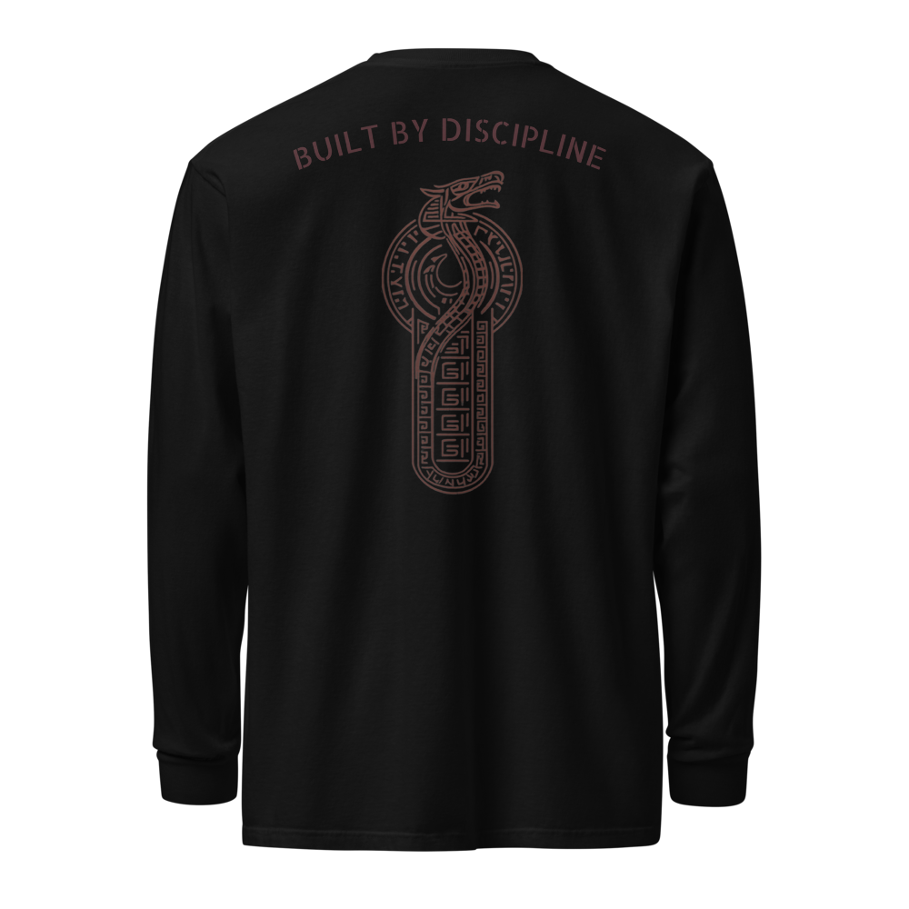 Kukulkan T-shits Long Sleeve:  BUILT BY DISCIPLINE