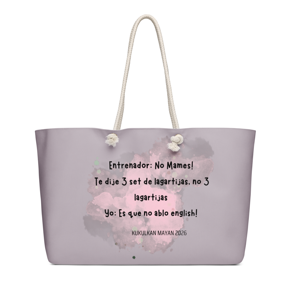 Kukulkan Weekender Bag: Gray-Pink-S