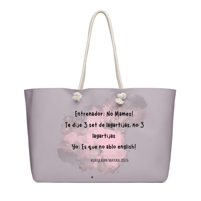 Kukulkan Weekender Bag: Gray-Pink-S