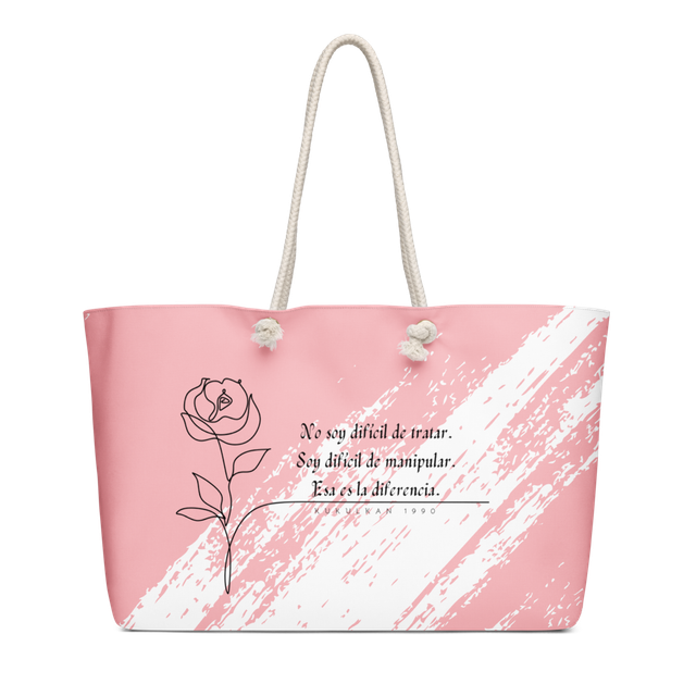 Kukulkan Weekender Bag- Pink-W/Black- S