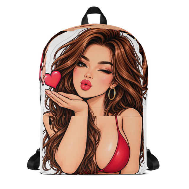 Glamorous Girl Blowing a Kiss Sticker | Flirty Bea