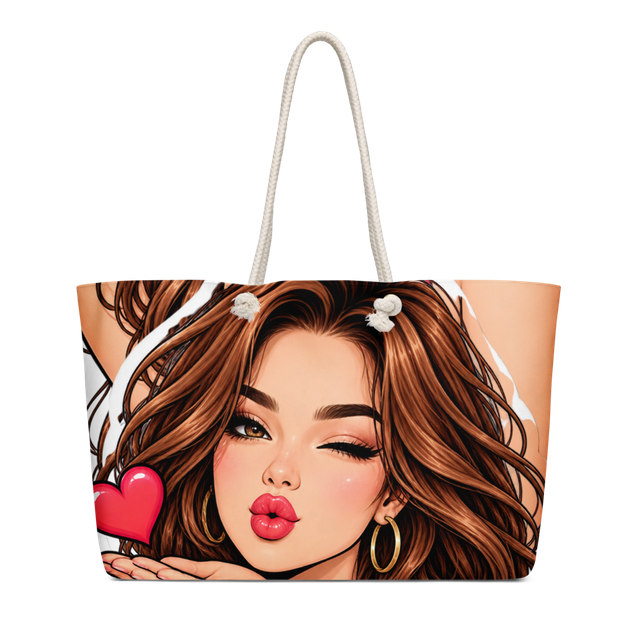 Glamorous Girl Blowing a Kiss Sticker | Flirty Bea