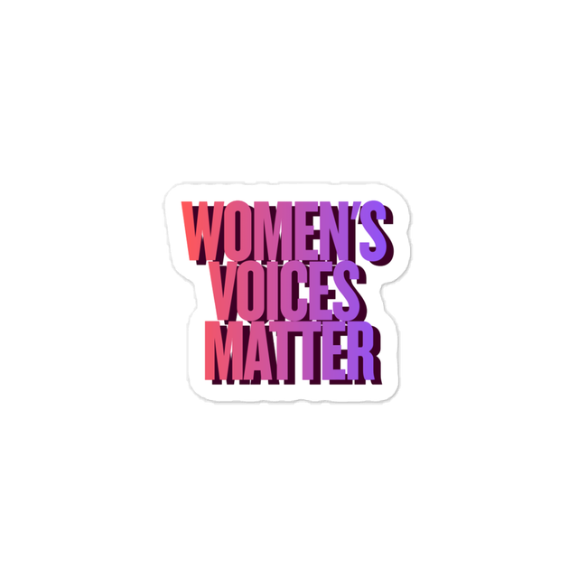 Women's Voices Matter Words Only Sticker