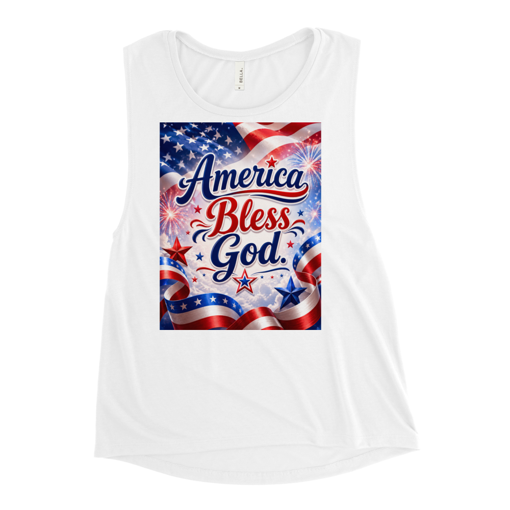 America Bless God Ladies Tank