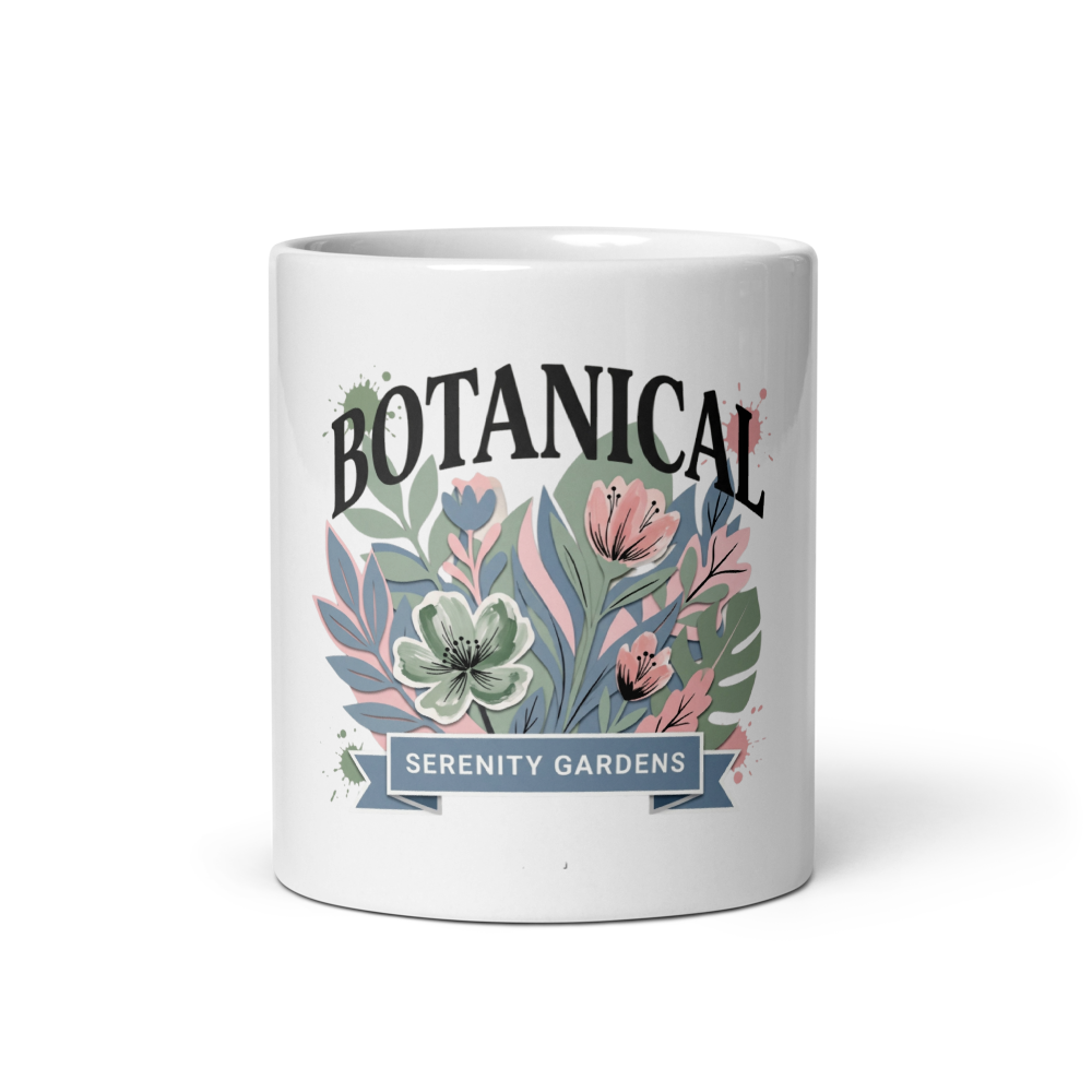 Serenity Gardens Floral Art Ceramic Mug