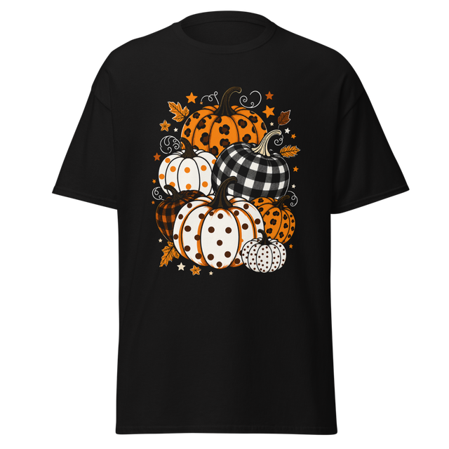 Fall Pumpkin Pattern Halloween T-Shirt