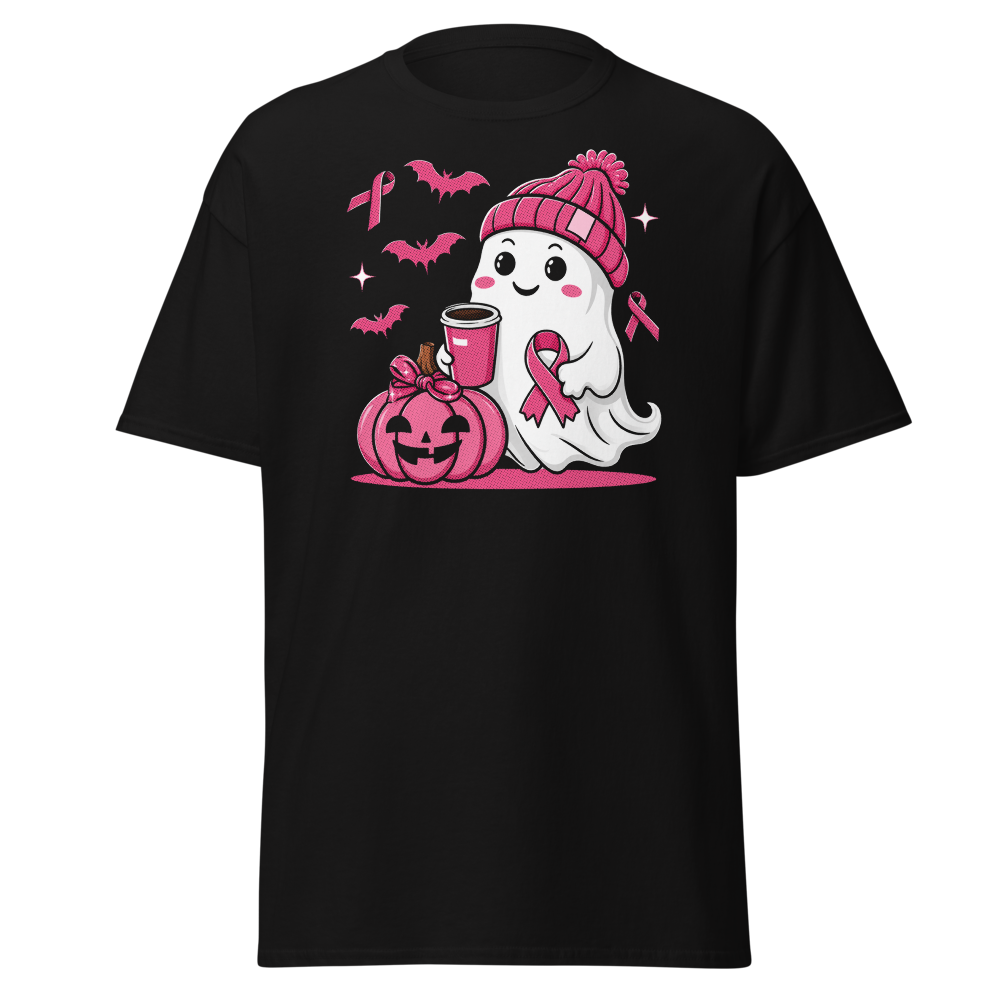 Cute Pink Ghost Halloween Pumpkin T-Shirt