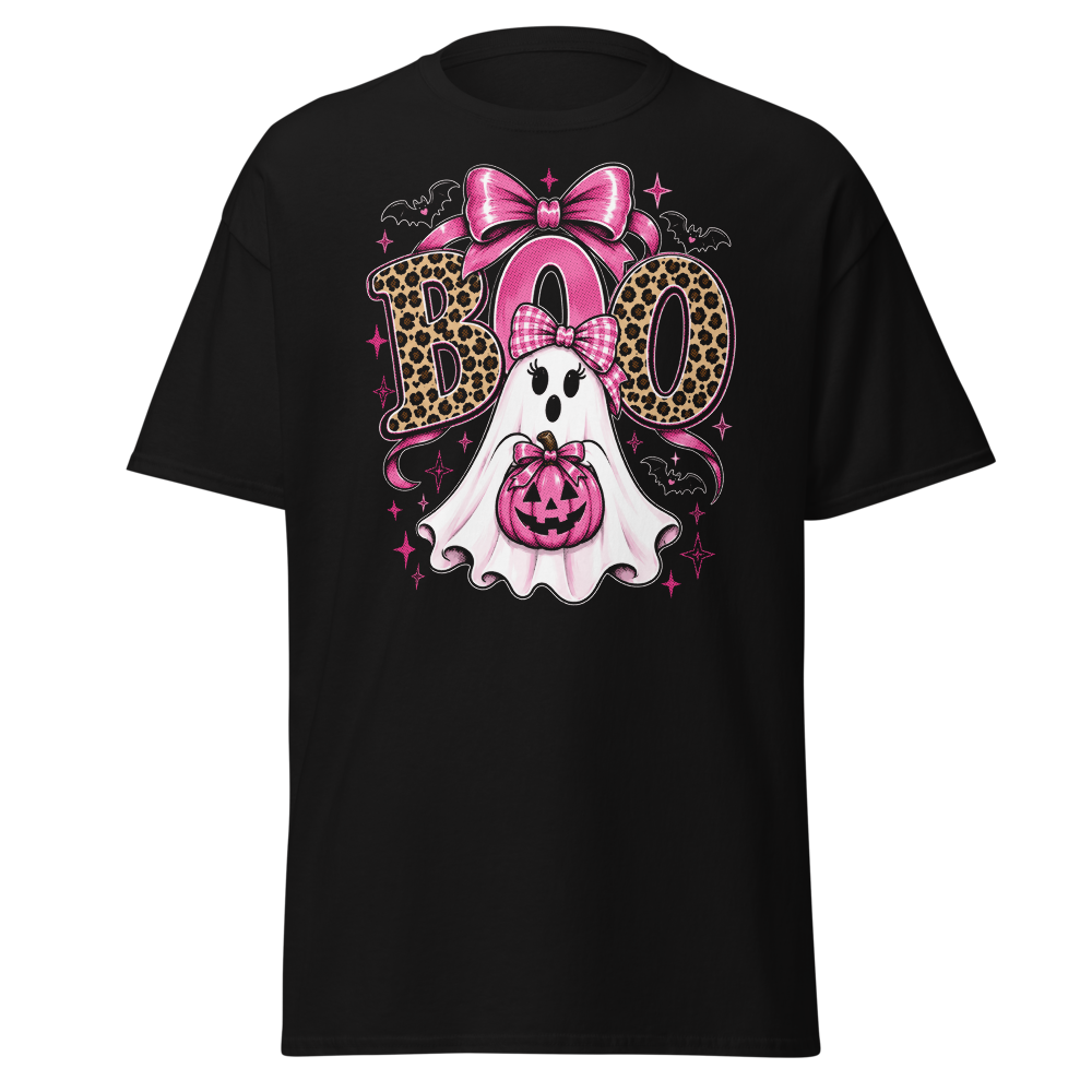 Leopard BOO Ghost Halloween T-Shirt