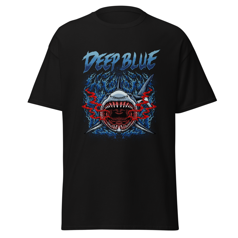 Deep Blue The Great White Shark T Shirt
