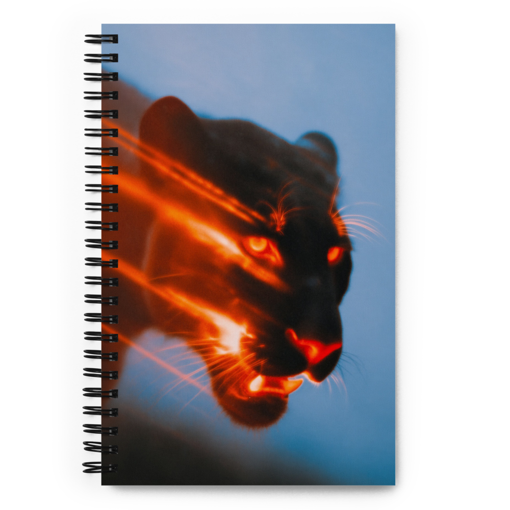 Fire Panther Dotted Spiral Notebook