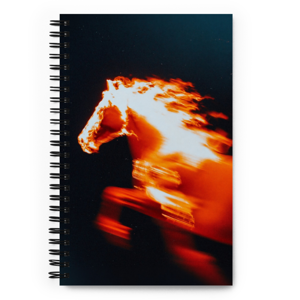 Fire Horse Dotted Spiral Notebook