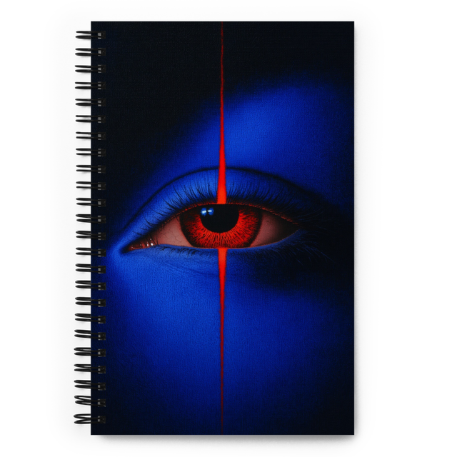 Blue Eye Dotted Spiral Notebook