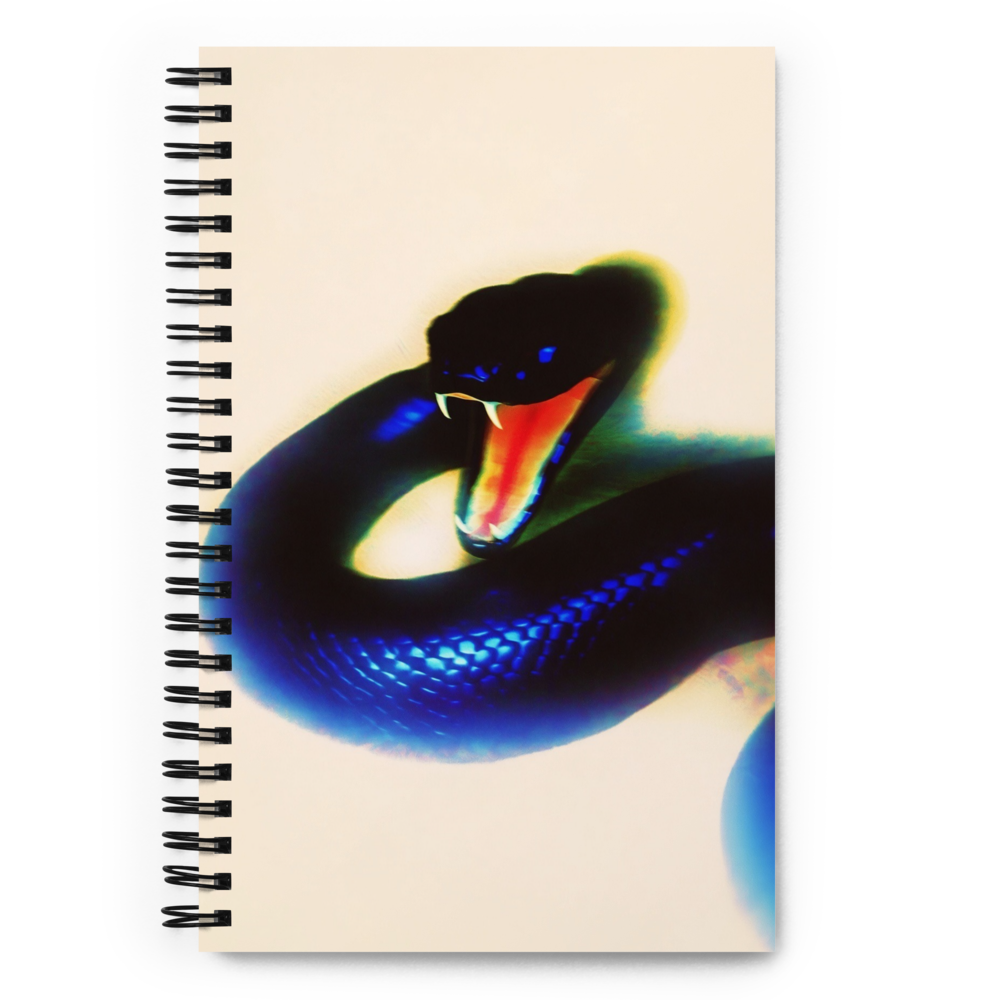 Cream Glow Snake Spiral Notebook