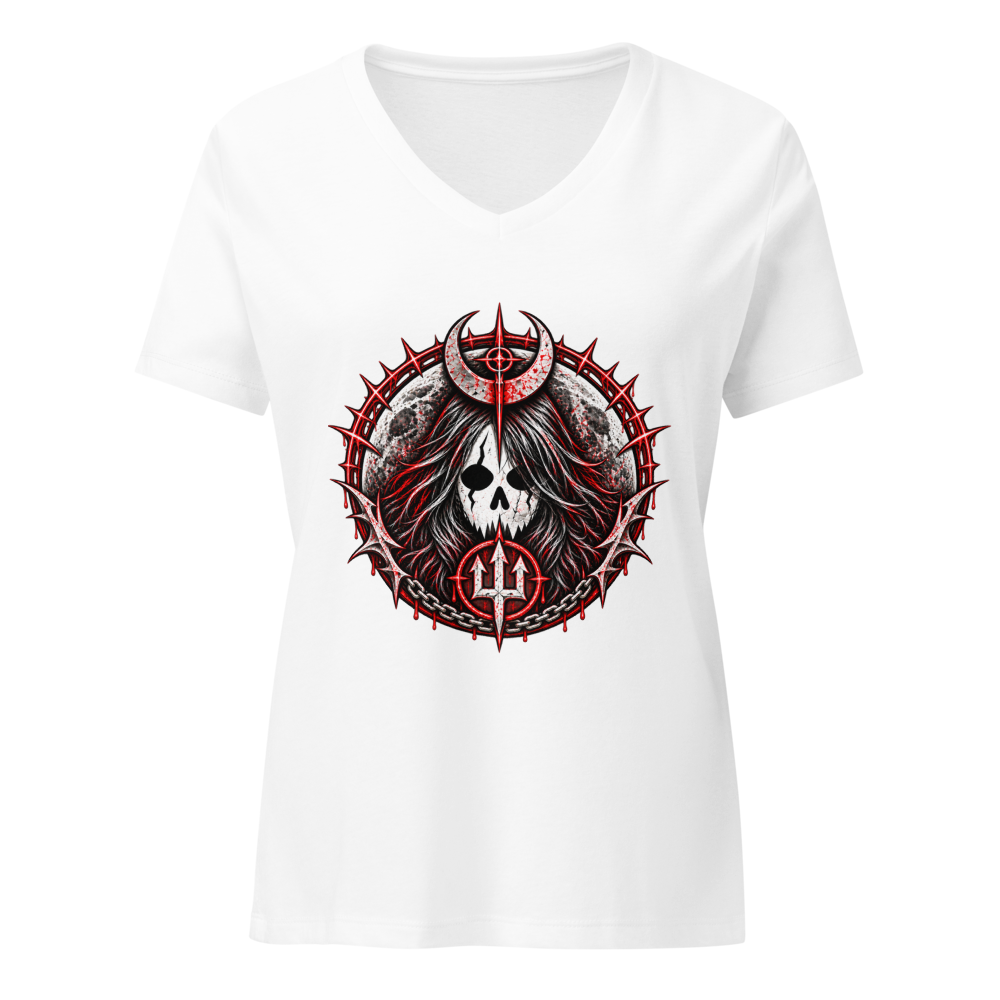 Crimson Covenant Women's Relaxed V-Neck Tee