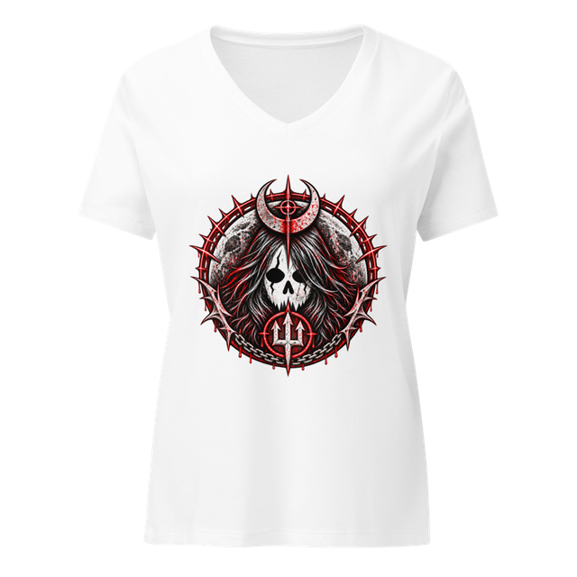 Crimson Covenant Women's Relaxed V-Neck Tee