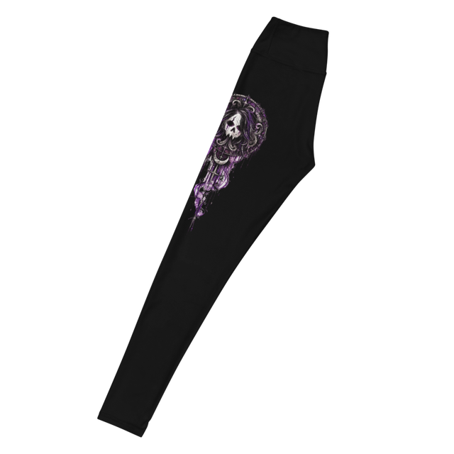 Purple Requiem Print Yoga Leggings