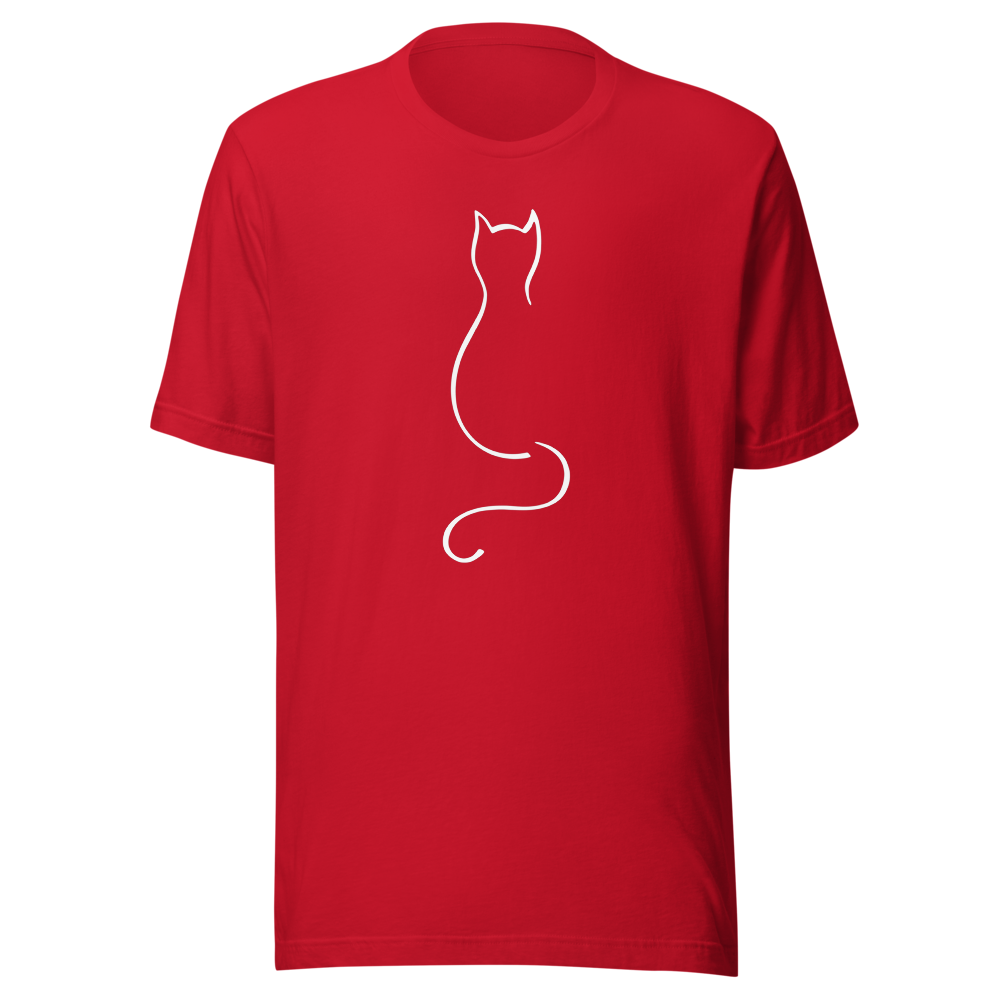 Silhouette of a cat (black on a light background)