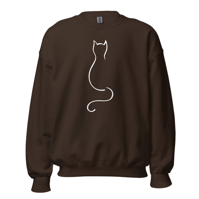 Silhouette of a cat (black on a light background)