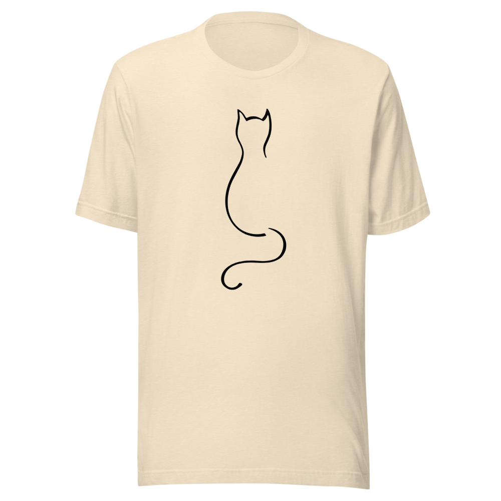 Silhouette of a cat (black on a light background)
