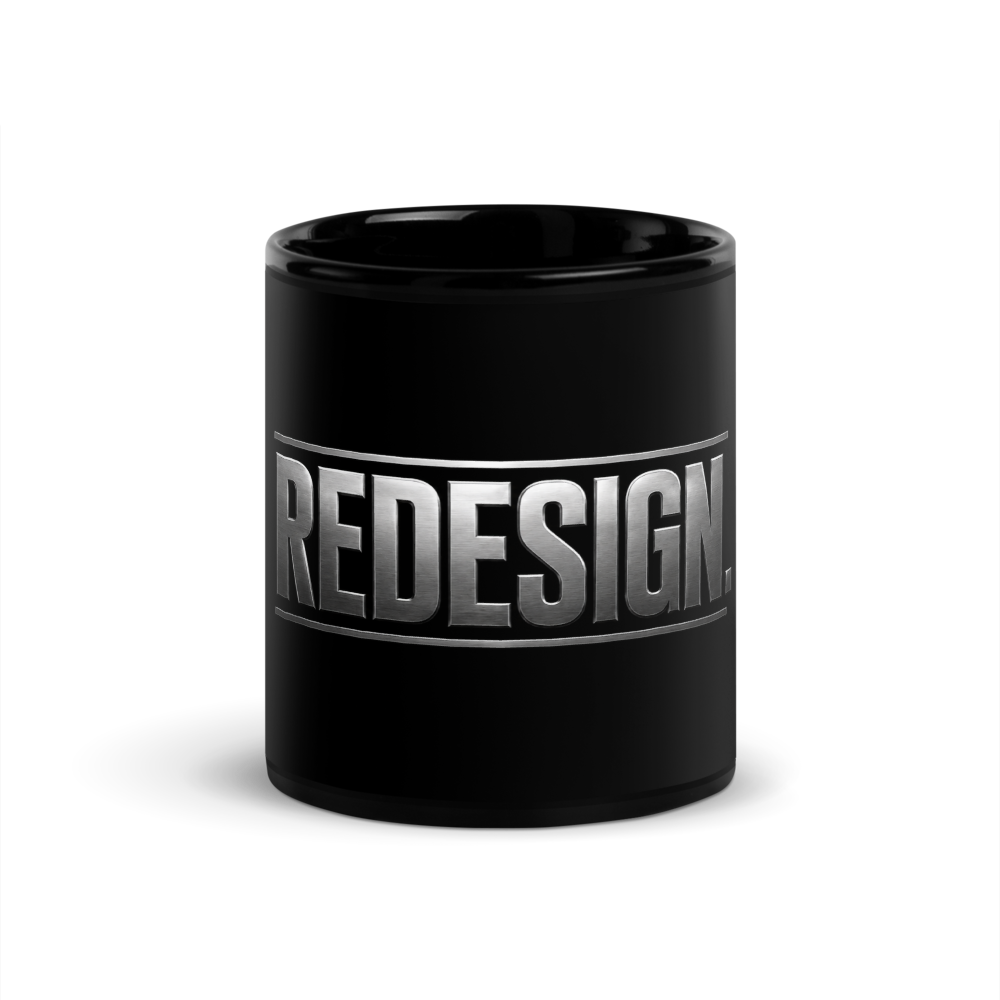 REDESIGN Glossy Black Mug