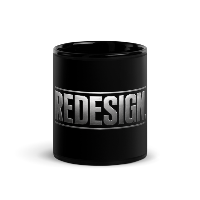 REDESIGN Glossy Black Mug