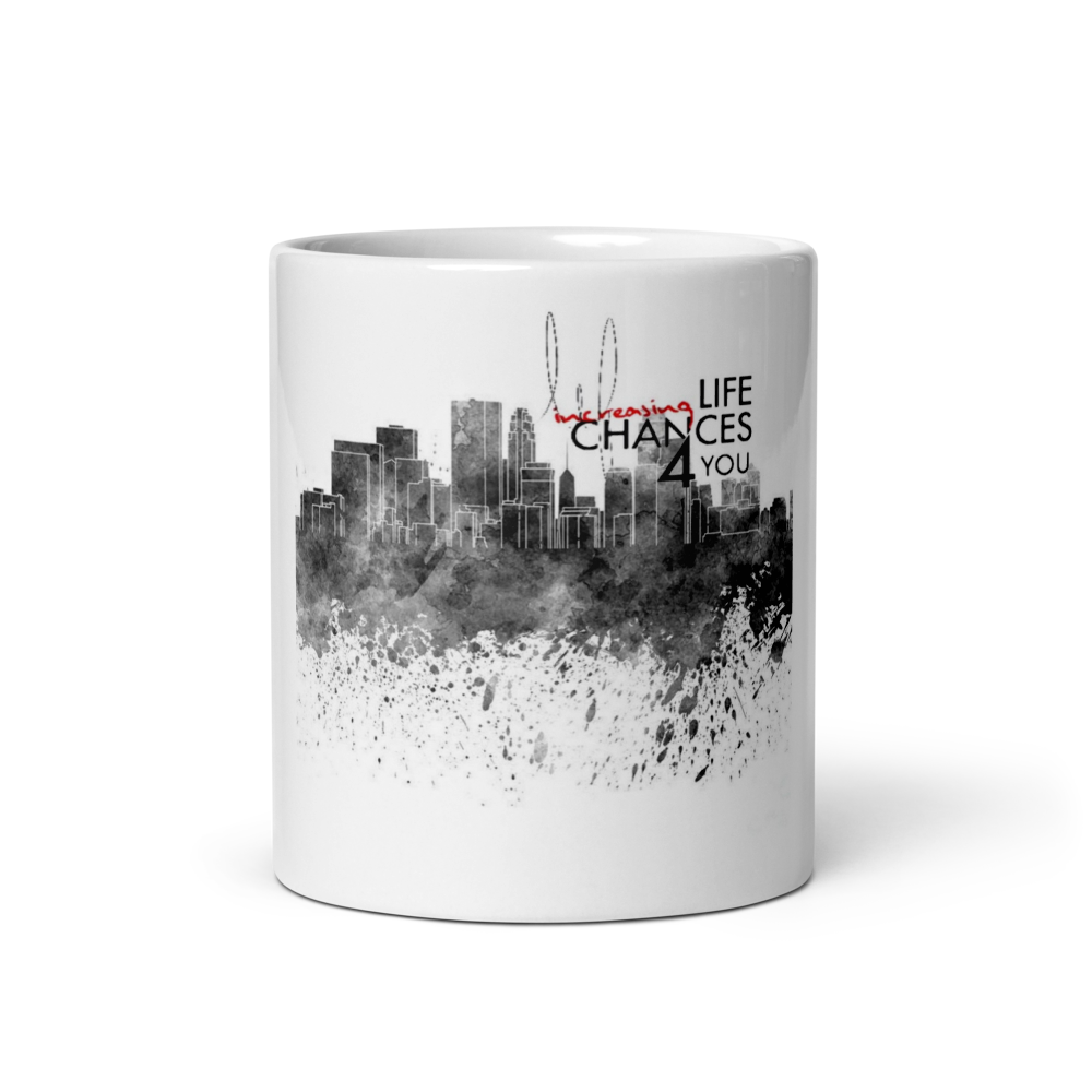 ILC4Y BIG CITY LOGO, Glossy White Mug