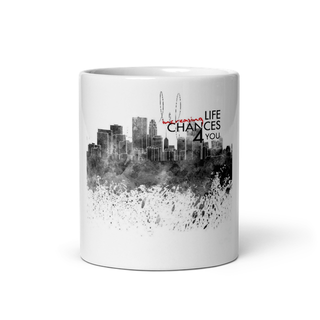 ILC4Y BIG CITY LOGO, Glossy White Mug