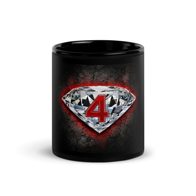 4 DIAMOND COLLECTION Glossy Black Mug