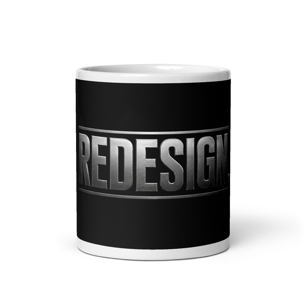 REDESIGN, Glossy White Coffee Mug