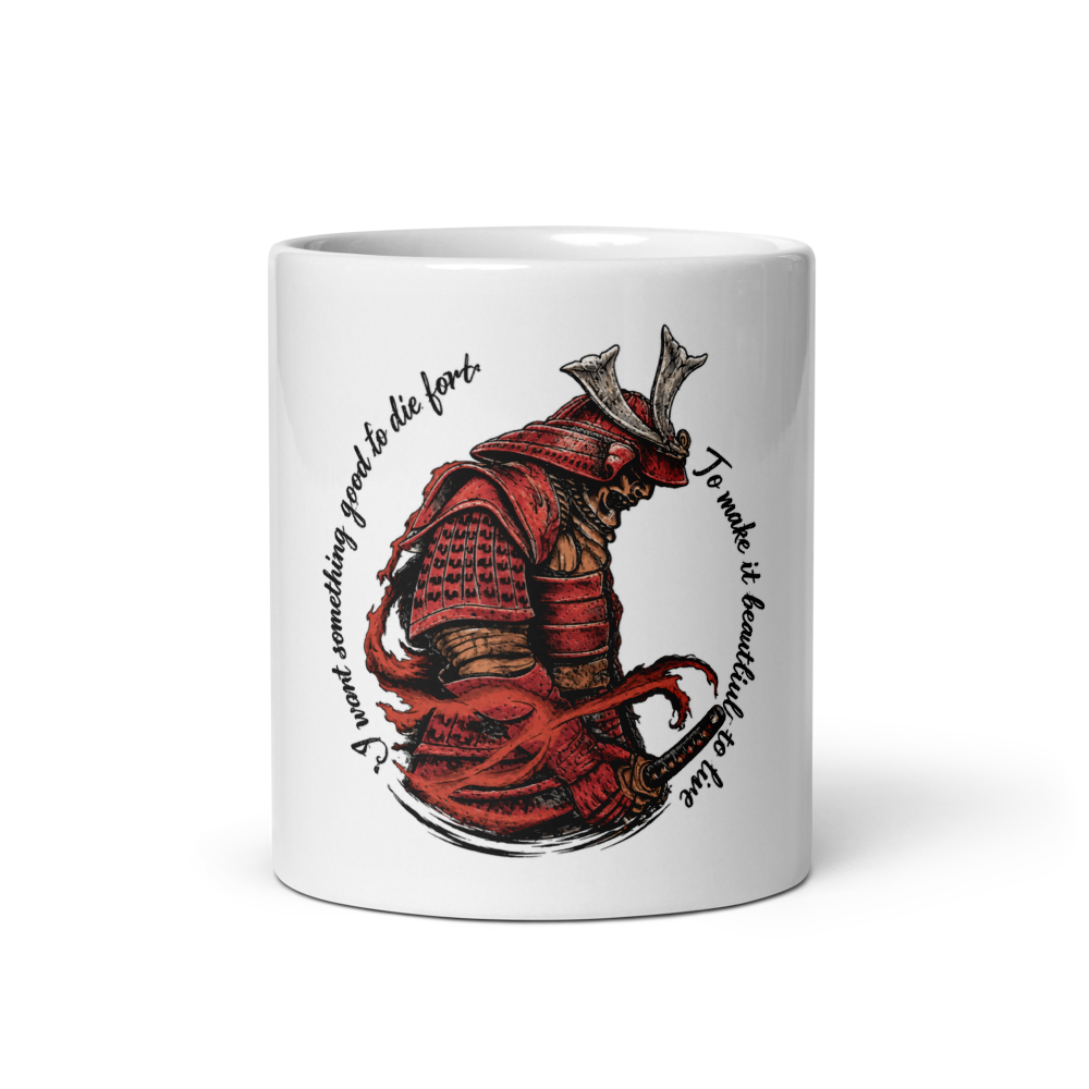 LIVE WITH PURPOSE, Glossy White Coffee Mug