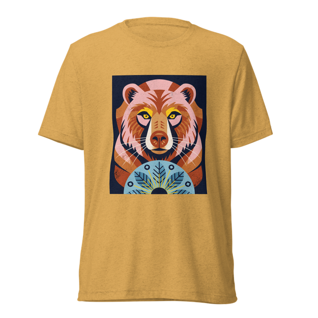 Unisex Tri-Blend T-Shirt l Bear art
