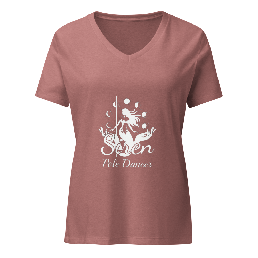 Siren pole dancer v-neck tee