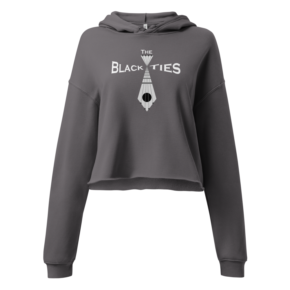 Storm Grey Cropped Women's Pullover Hoodie