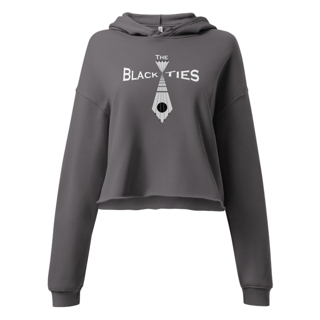 Storm Grey Cropped Women's Pullover Hoodie