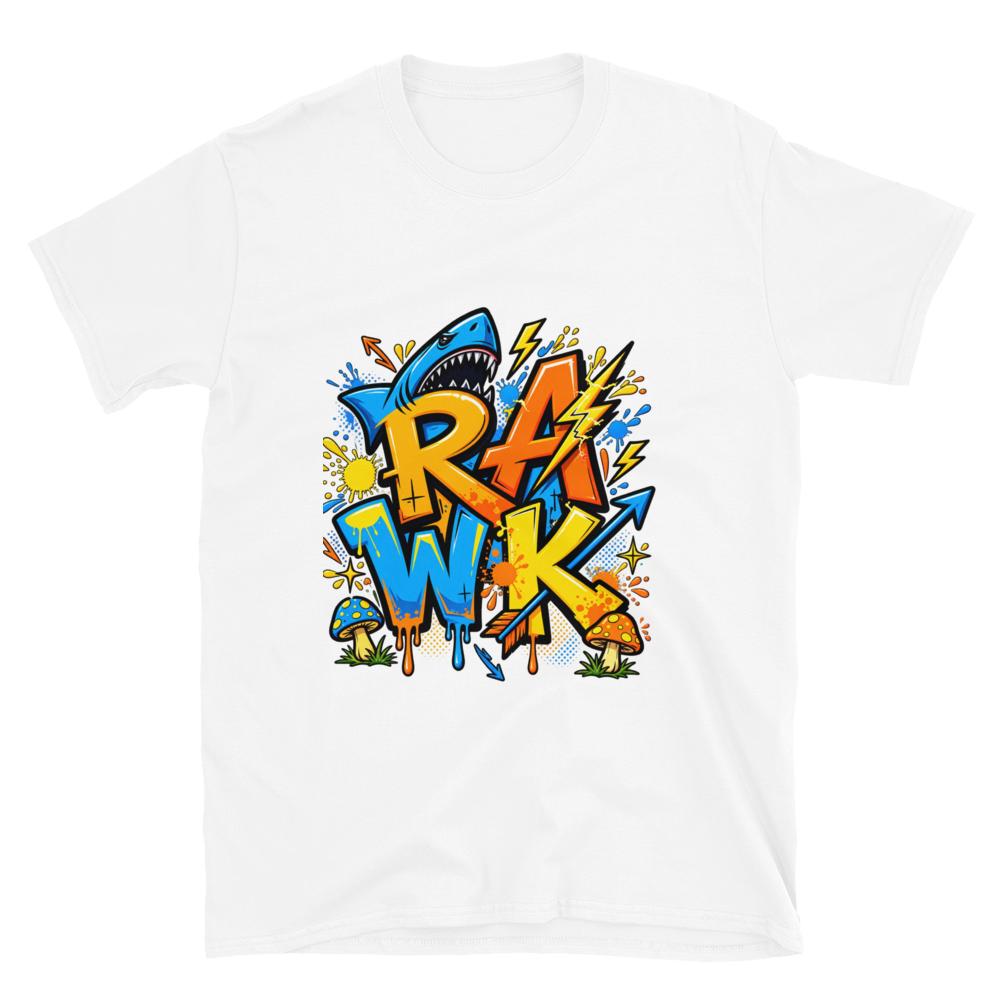 RAWK Graffiti Graphic White T-Shirt