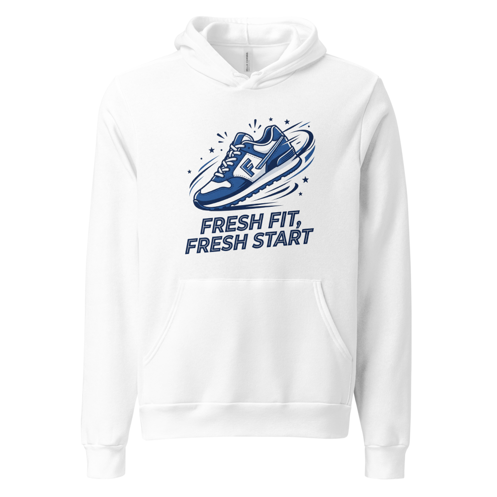 Fresh Fit, Fresh Start — Unisex Pullover Hoodie