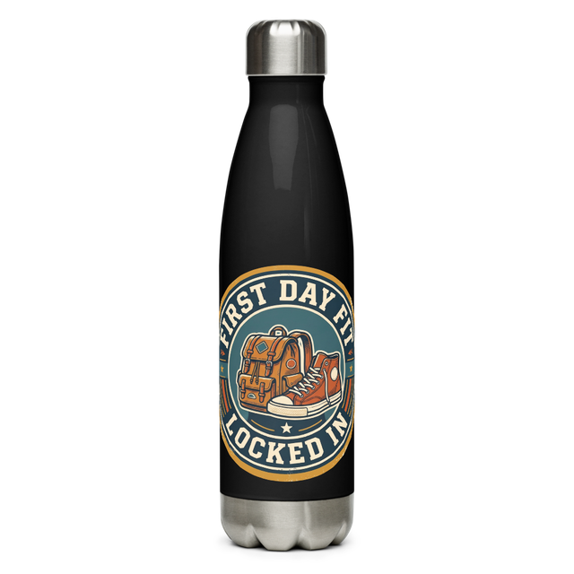 First Day Fit Locked In — Stainless Water Bottle