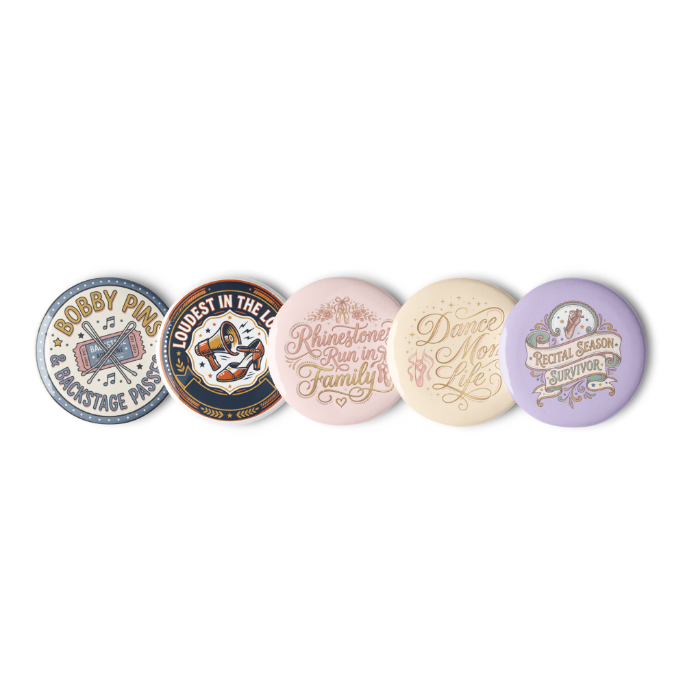 Dance Mom Pin Pack — Set of 5