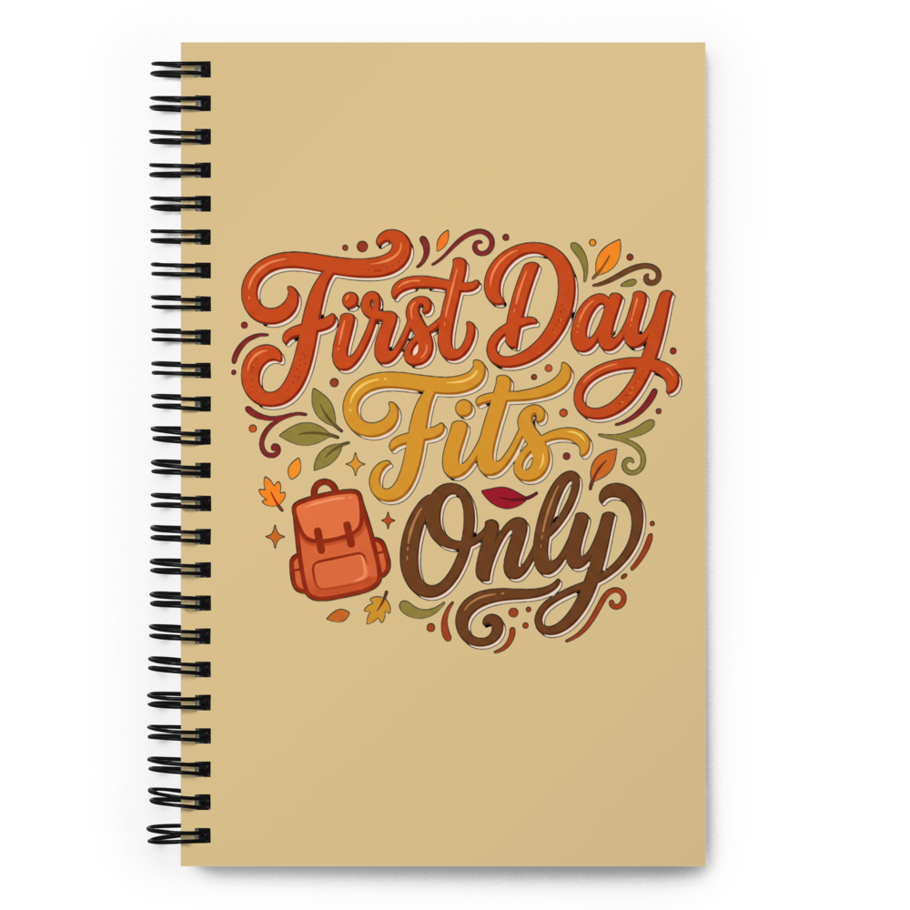 First Day Fits Only — Spiral Notebook