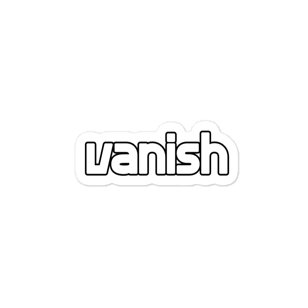 Vanish Text Logo