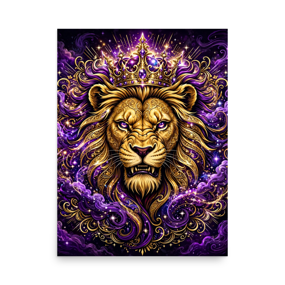 LORDG7 Crowned Lion Poster