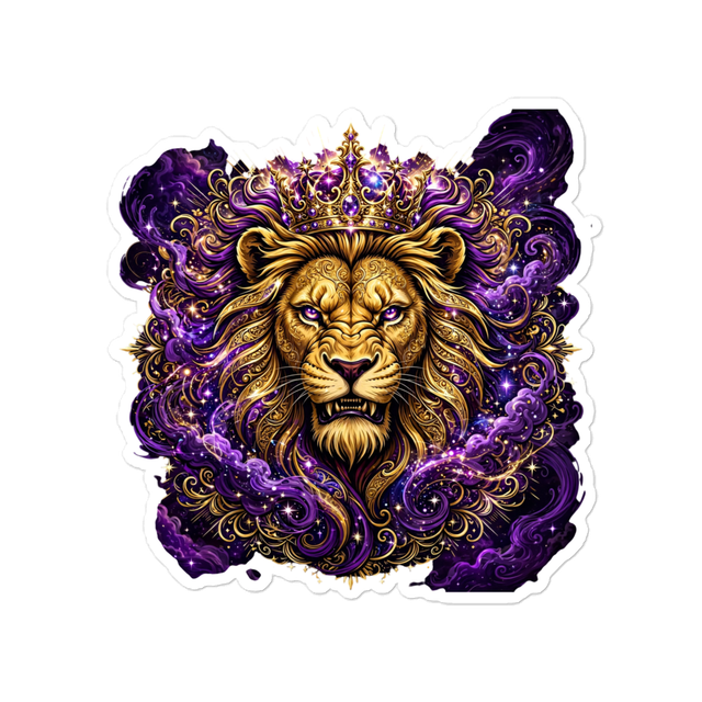 LORDG7 Crowned Lion Die-Cut Sticker